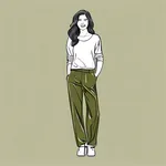 dark olive pants image